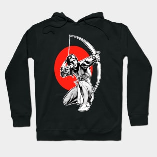 Native American Indian shooting arrows Hoodie